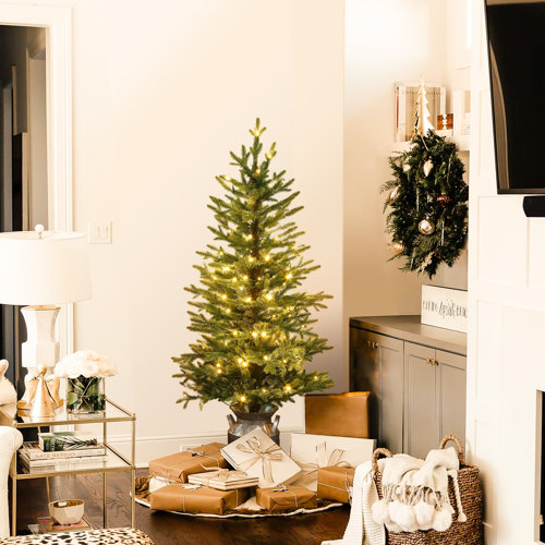 Andover Mills™ 4'4" H Slender Green Realistic Artificial Fir Christmas